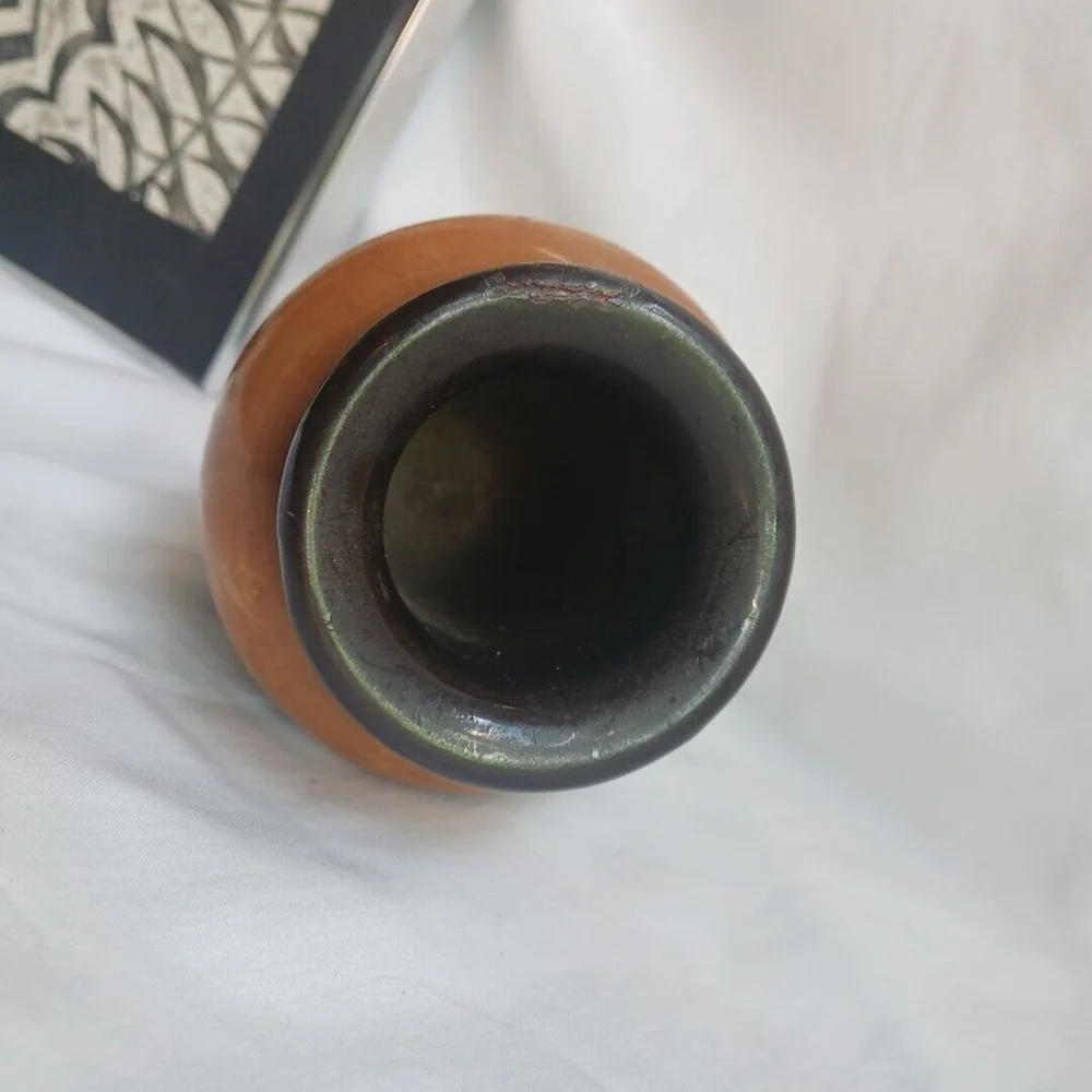 Vintage Black Forest Germany Hand Carved Vase